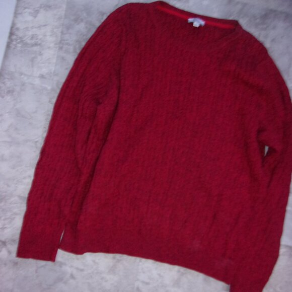 cotton kim rogers size xxl womens knit sweater 2 x 2x red - Picture 1 of 3